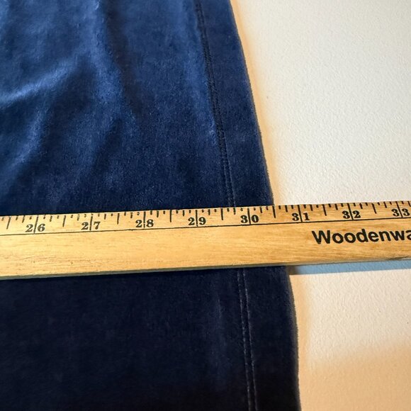 J Jill Pure Women 4X Velvet Top Long Sleeve Boat Neck Soft Holiday Blouse Blue - Picture 7 of 8